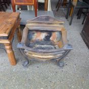 A cast iron fire place