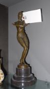 An Art Deco style bronze of a dancing lady