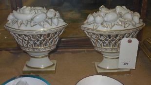 A pair of Casa Pupo pot pourri vases and covers