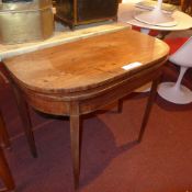 A C19th mahogany tea table the foldover