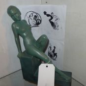 An Art Deco figure of a nude lady Delore