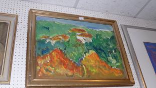 A contemporary oil on board 'Portugal' b