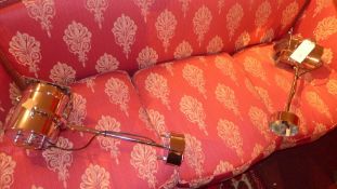 A pair of nickel plated theatre lights