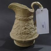 A C19th Ridgeway jug decorated with hunt