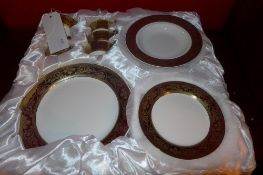 A porcelain part tea service glazed crea