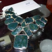 A 925 silver and moss agate necklace