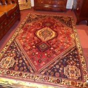 An extremely fine South West Persian Qashgai carpet 225 x 147 cm central pole medallion with
