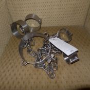 A set of Medieval style irons shackles (ex film prop) key in office