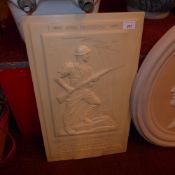 A 1940's cream bakelite wall plaque for the War Savings Campaign