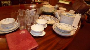 A mixed lot of various porcelain and some drinking glasses and other items