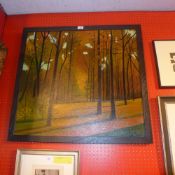 A glazed and framed Alberto Magnelli print