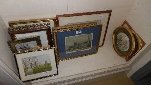 A collection of various prints and water