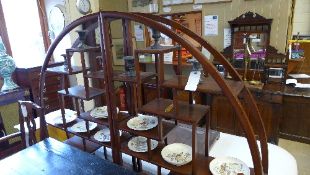 A two part Chinese hardwood sectional op