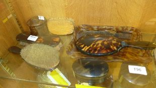 A faux tortoiseshell dressing set
