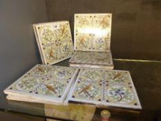 A set of Mintons hand painted tiles (2)