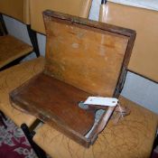 An antique wooden artist travelling pale