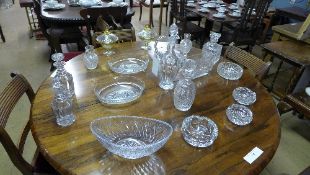 A collection of glassware including deca