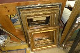 A collection of carved giltwood frame