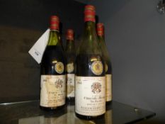 Four bottles of 1949 Chambolle Musigny r