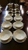 A Poole pottery coffee set and various other tea ware
