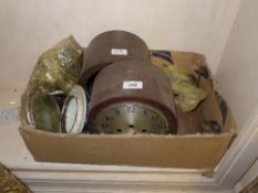 A box of 1930's clocks for restoration