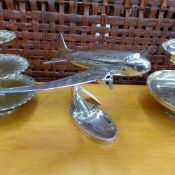 A chrome novelty aeroplane