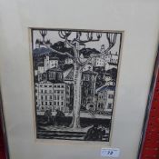 A limited edition woodblock print 51/100