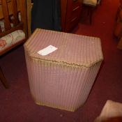A Lloyd Loom wicker basket