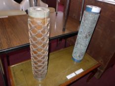A pair of old wallpaper printing rollers
