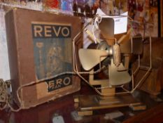 A vintage Revo desk fan  with original box