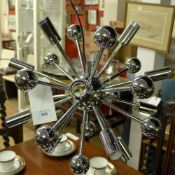 A chromium Sputnik design ceiling light