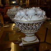 A pair of Casa Pupo pot pourri vases and covers