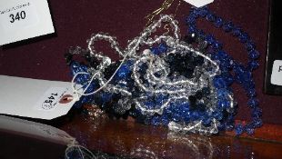 A set of three crystal form necklaces