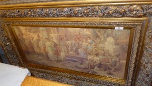 A plaque depicting Roman scene within gilt frame