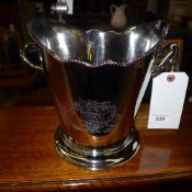 A pair of plated etched wine buckets