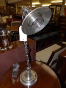 An industrial influence chain form desk lamp W 62 D 36 H 142 cm