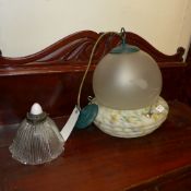 A frosted glass opaque shade and two others
