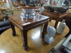 A pair of Chinese style hardwood stands