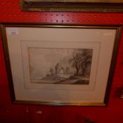 A Dutch School watercolour sepia, ink an