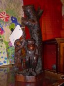An Eastern finely carved hardwood sculpt
