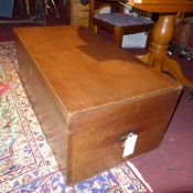 A C19th military style camphorwood and b
