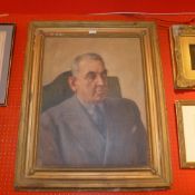 A C20th British oil on canvas portrait '