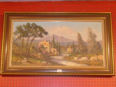 A Continental oil on canvas alpine lands