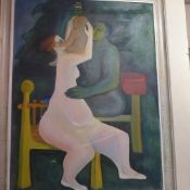 An oil on canvas by Carmelo Fernando sur