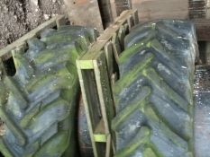 Pair of Stocks Dual Wheels 16.9 R34 (5 clamps only). Location Peterborough, Cambridgeshire