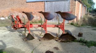 Kverneland EF Model 3 Furrow Reversible Plough. Location King's Lynn, Norfolk.