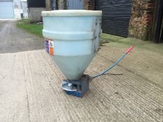 Pellet Broadcaster. Location Driffield, Yorkshire.