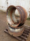 Pair of super T dual wheel rims 28in