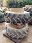 Stocks dual wheels from 16.9 R30 Rear 20.8 R42 with clamps