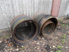 Stock Dual Wheel Rims 16.9 R 28 Fronts, 18.4 R36 Rears